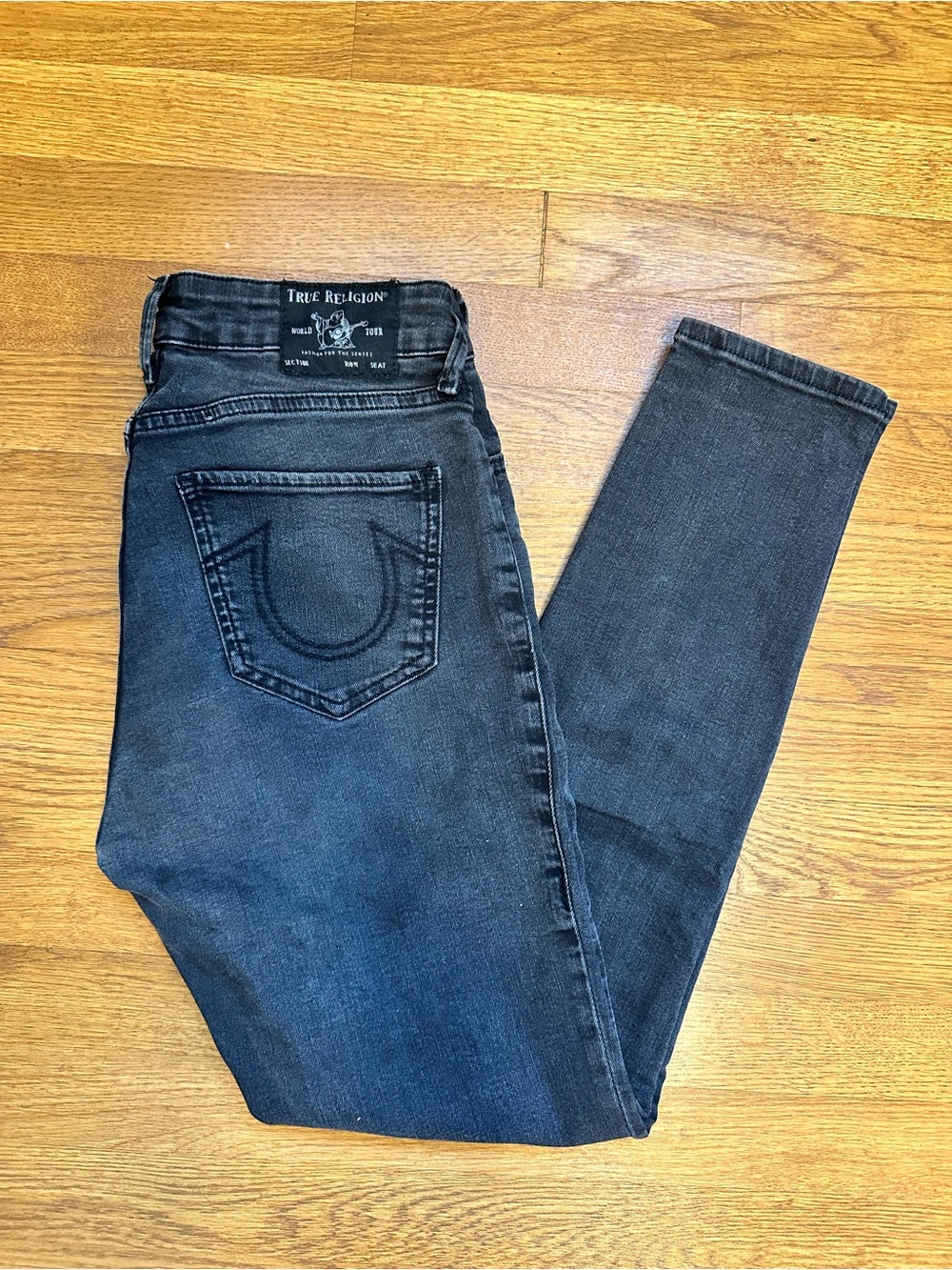 True Religion Women's Black Washed Skinny Jeans - Picture 1 of 4